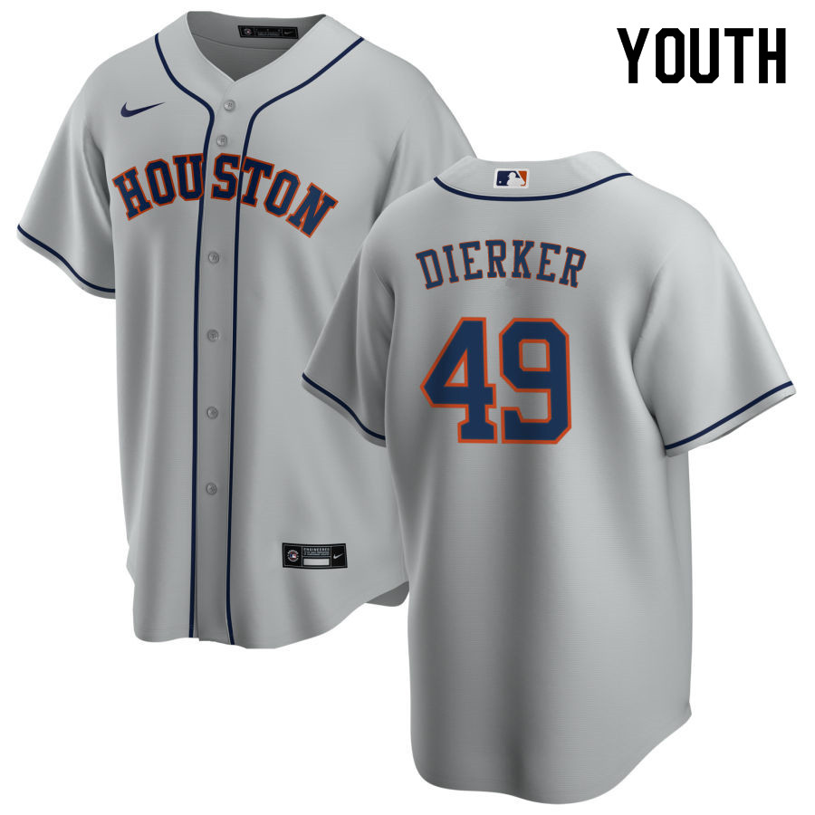 Nike Youth #49 Larry Dierker Houston Astros Baseball Jerseys Sale-Gray
